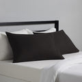 Amazon Basics Standard Pillowcases Set of 2 - Lightweight, Super Soft Easy Care Microfiber, Black, 30" L x 20" W, Pillows Not Included