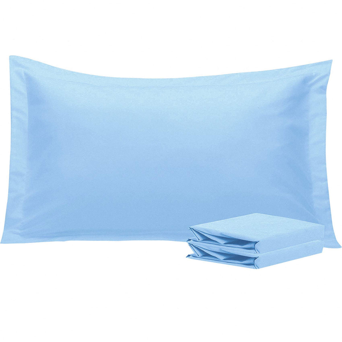 NTBAY Standard Pillow Shams, Set of 2, Microfiber, White