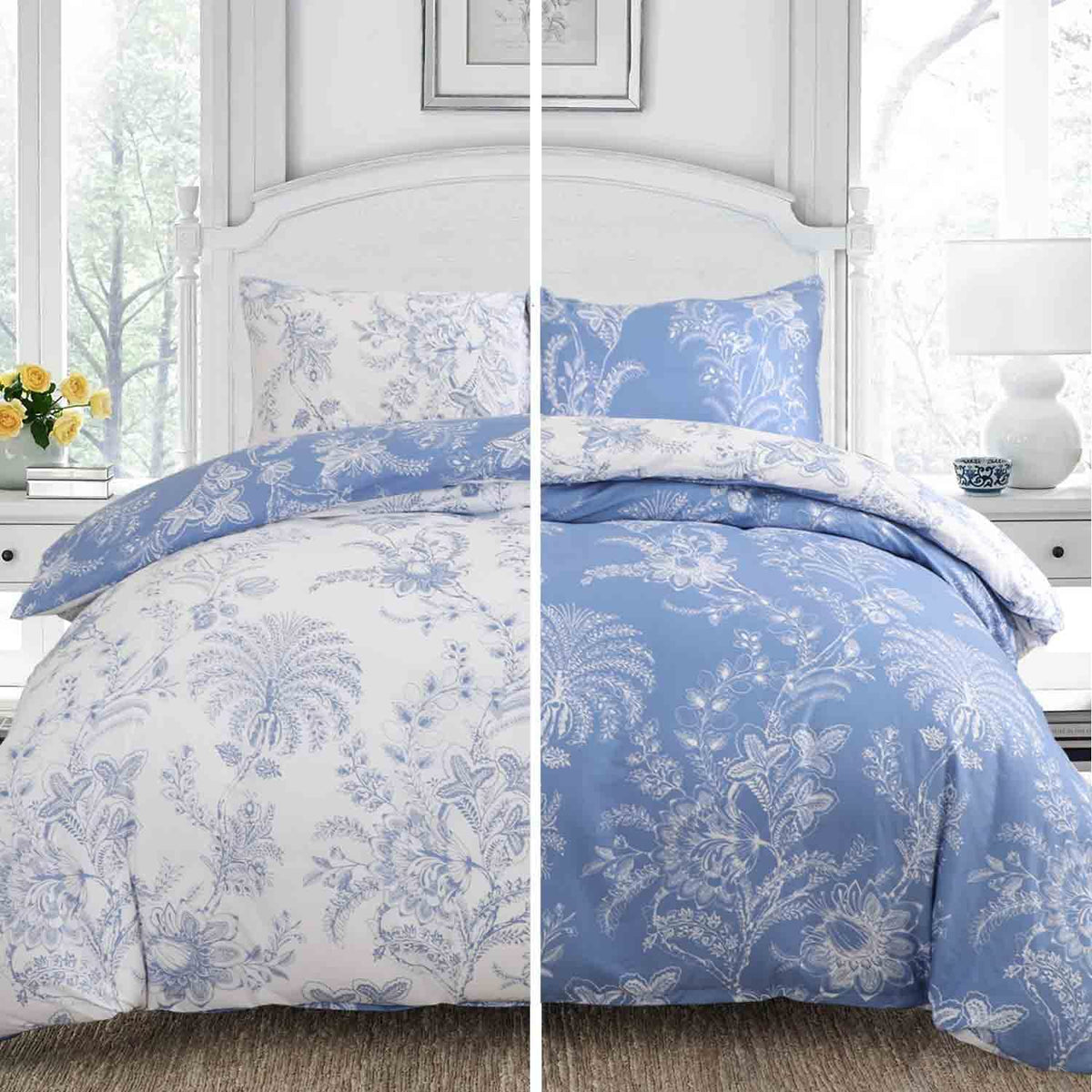 ETDIFFE Sage Green Boho Duvet Cover Set Queen Size, 3 Piece, 90x90 Inch