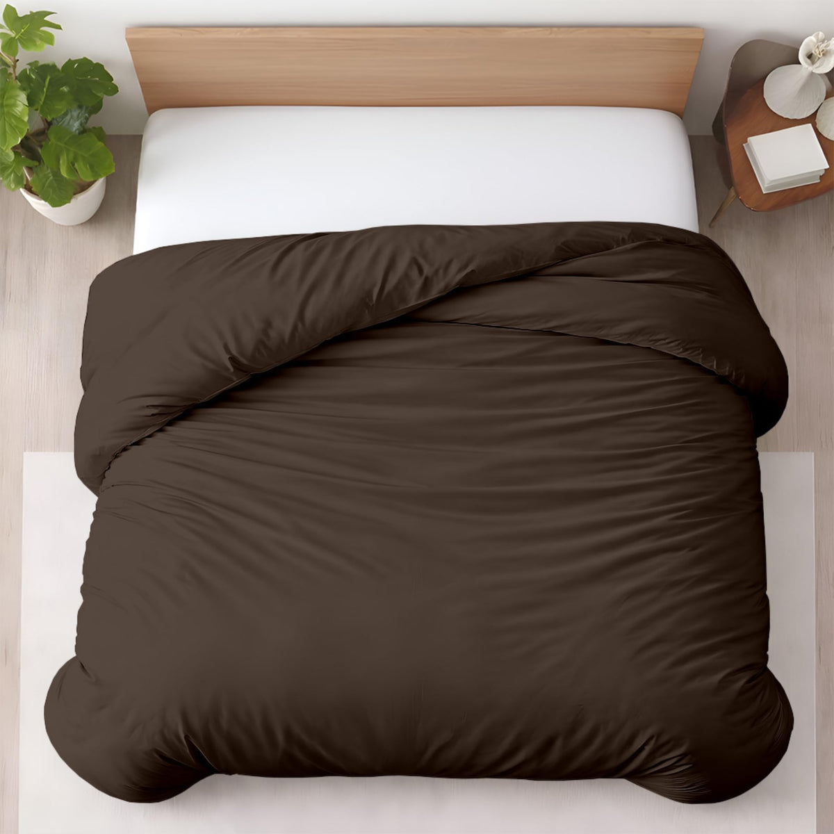 Kotton Culture 3 Pc Duvet Cover King Size Set-100% Egyptian Cotton 600 Thread Count Ultra Soft Premium Durable Comforter Cover Zipper Closure & Corner Ties - (Plum, 104" X 94")