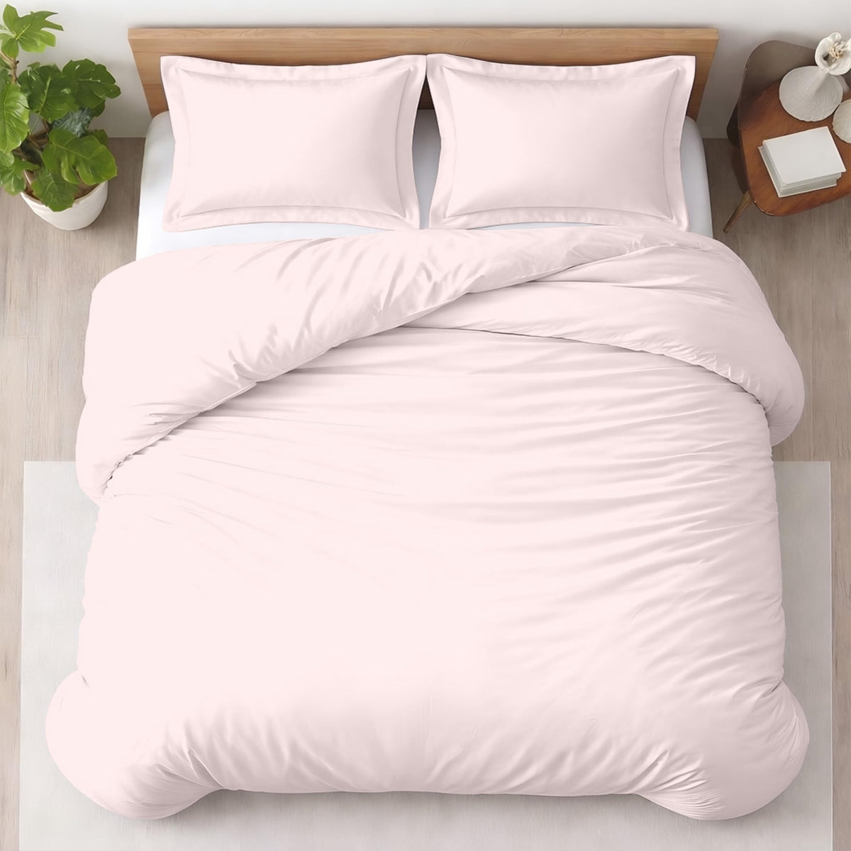 Kotton Culture 3 Pc Duvet Cover King Size Set-100% Egyptian Cotton 600 Thread Count Ultra Soft Premium Durable Comforter Cover Zipper Closure & Corner Ties - (Plum, 104" X 94")