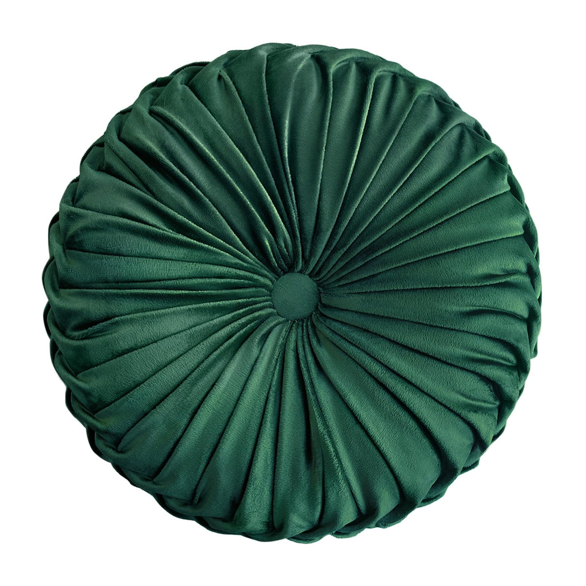 Teieas Round Pillows Velvet Pleated Circle Pillow Floor Pillows Burgundy