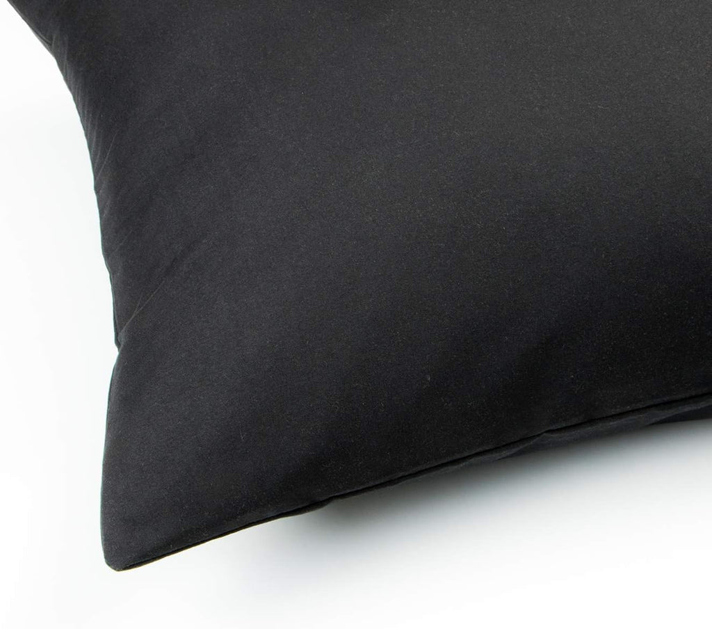 FLXXIE 2-Pack Microfiber Queen Pillow Cases, Envelope Closure, Black