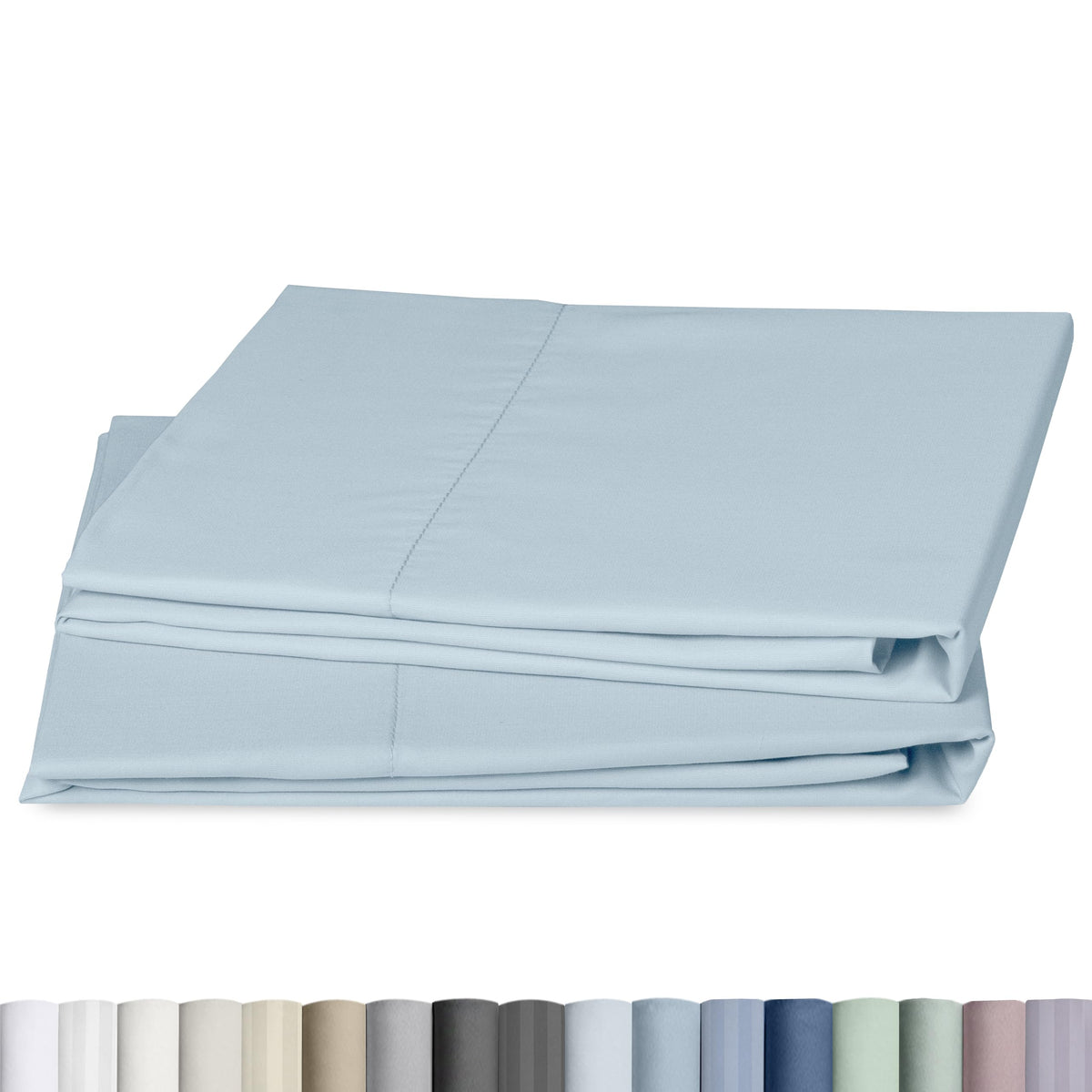 CALIFORNIA DESIGN DEN Soft & Silky 500 Thread Count 100% Cotton is Cool & Smooth, White Pillowcases Queen Size Fits Standard & Queen Pillows (Pure White)