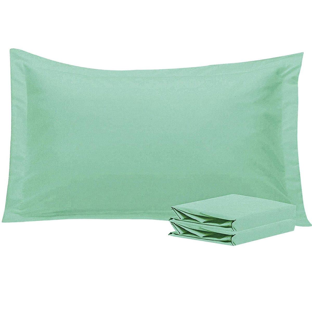 NTBAY Standard Pillow Shams, Set of 2, Microfiber, White