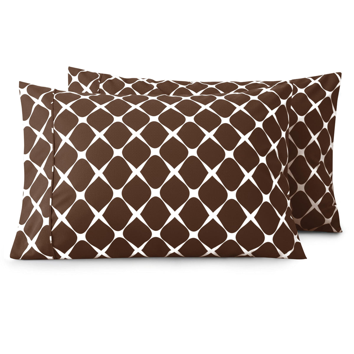 Elegant Comfort Luxury Ultra-Soft 2-Piece Pillowcase Set - 1500 Premium Hotel Quality Microfiber Double Brushed - Wrinkle Resistant, King Size, White
