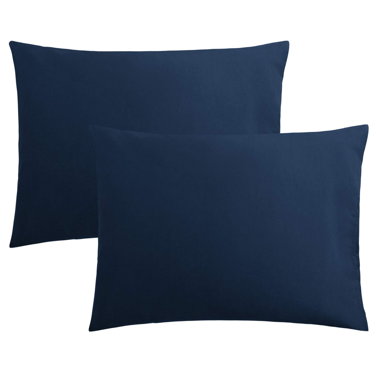 FLXXIE 2-Pack Microfiber Queen Pillow Cases, Envelope Closure, Black