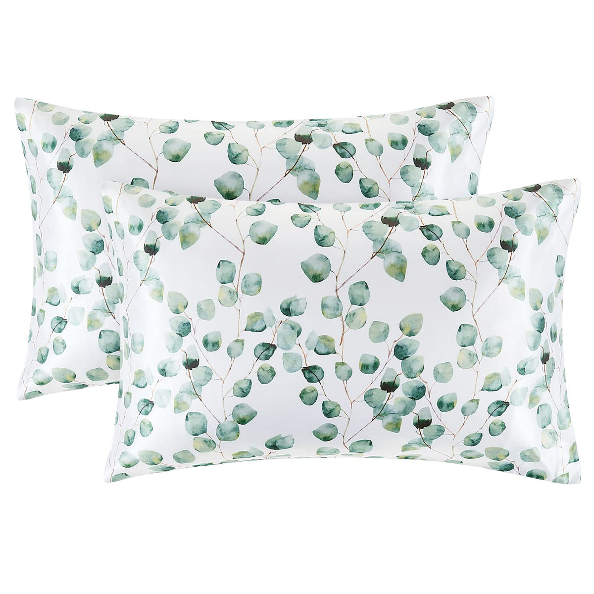 EXQ Home Satin Pillowcase for Hair and Skin Queen - Printed Black Sun
