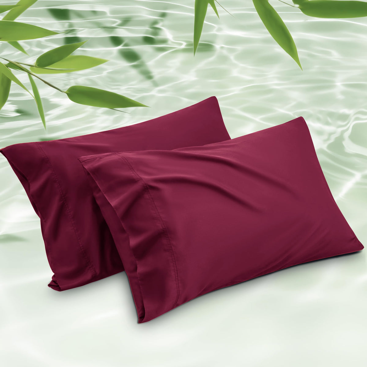 Bedsure Pillow Cases Standard Size Set of 2, 100% Rayon Derived from Bamboo