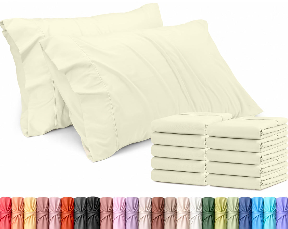 Pillow Covers Standard Size Set of 4, Soft and Comfy Pillow Cases, White