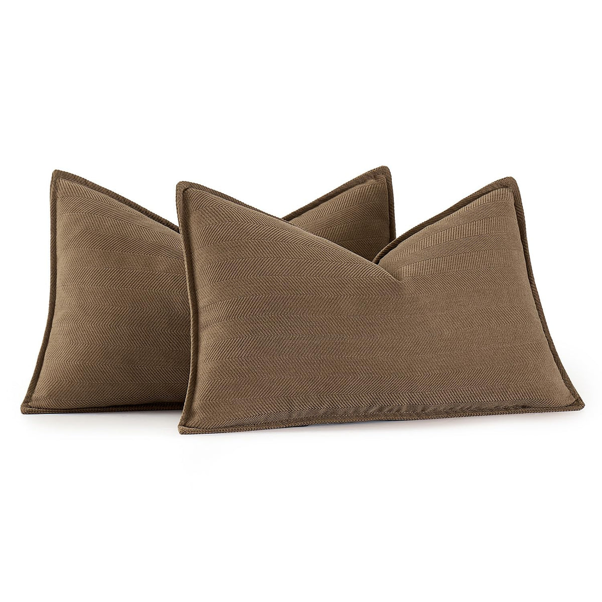 MIULEE Pack of 2 Sage Green Decorative Chenille Pillow Covers 20x20 Inch