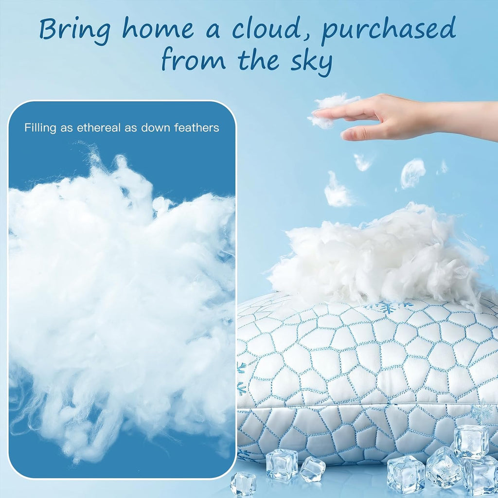 Artscope 18x18 Cooling Throw Pillow Inserts (Pack of 2) - Synthetic Down Alternative Pillow Forms, Ultra Soft Fluffy Cushion Inserts with Cooling Cover for Decorative Pillows on Couch Sofa & Bed