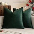 MIULEE Decorative Dark Brown Velvet Throw Pillow Covers for Couch 18x18 in