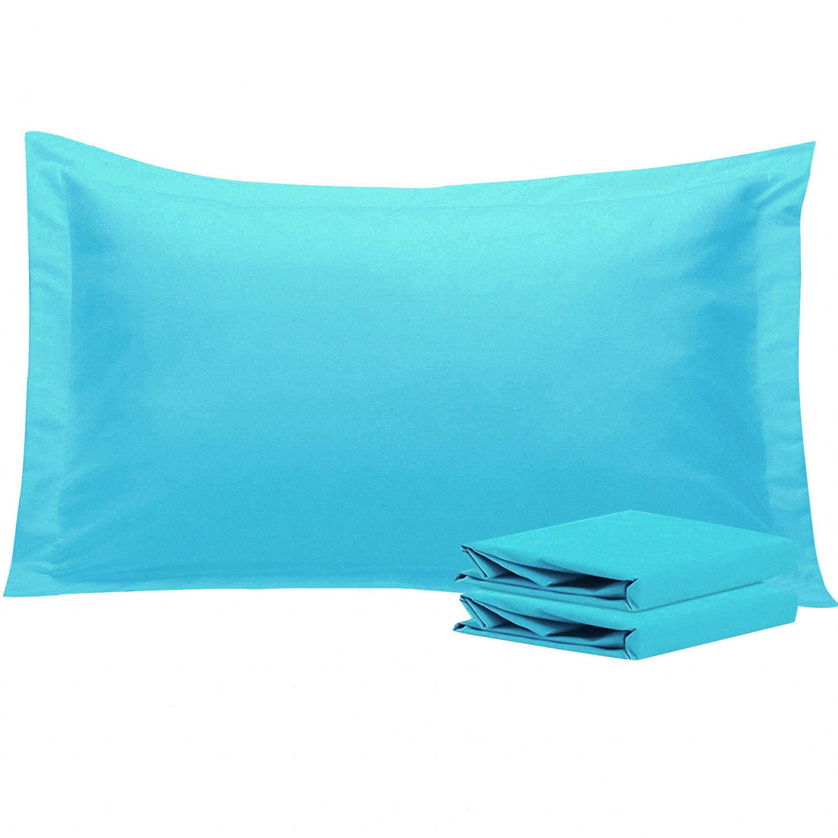 NTBAY Standard Pillow Shams, Set of 2, Microfiber, White