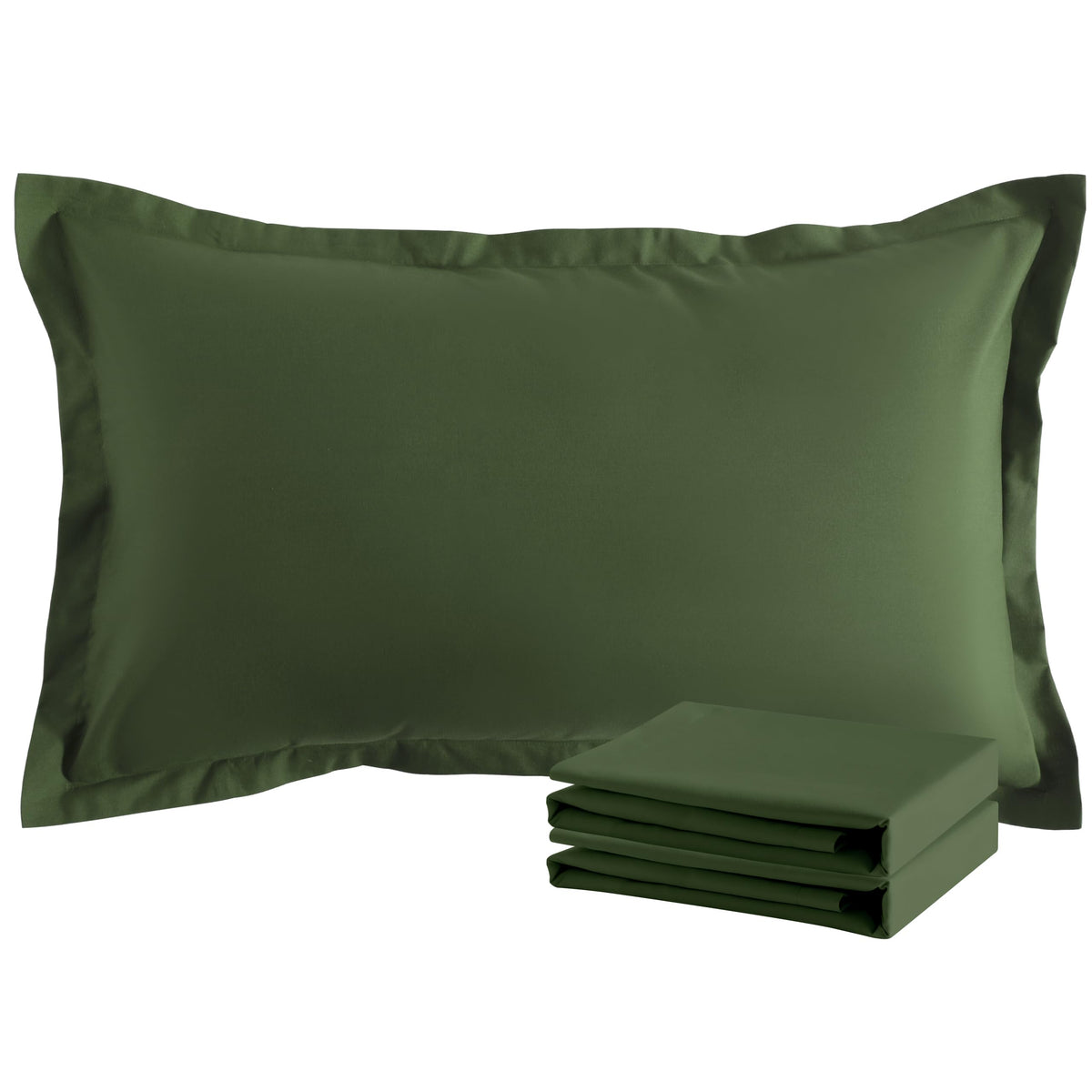 NTBAY Standard Pillow Shams, Set of 2, Microfiber, White