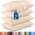 Pillow Covers Standard Size Set of 4, Soft and Comfy Pillow Cases, White