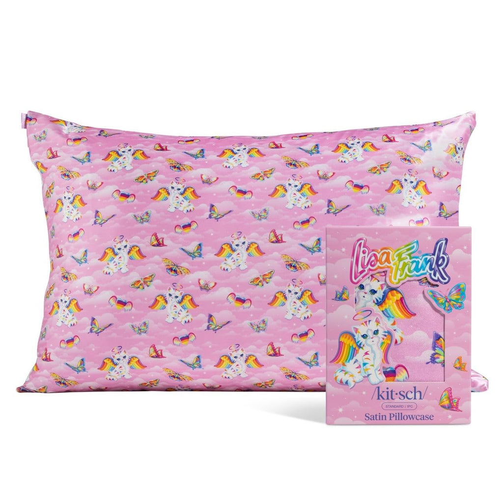 Bridgerton x Kitsch Satin Pillowcase W/Zipper - Size 19x26, Wisteria