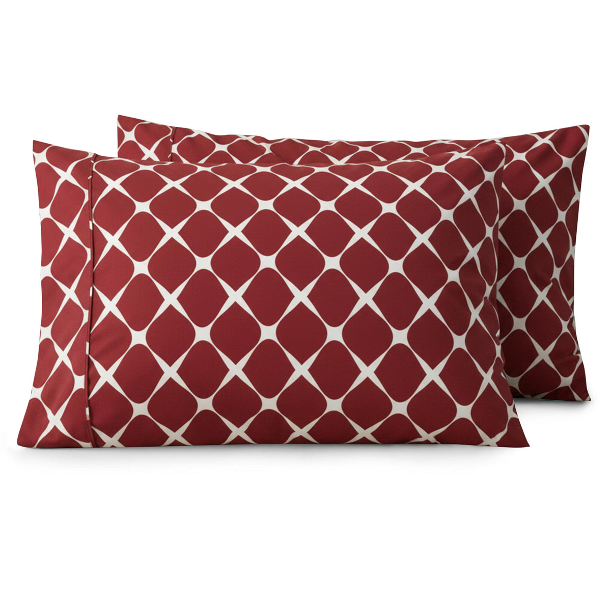 Elegant Comfort Luxury Ultra-Soft 2-Piece Pillowcase Set - 1500 Premium Hotel Quality Microfiber Double Brushed - Wrinkle Resistant, King Size, White