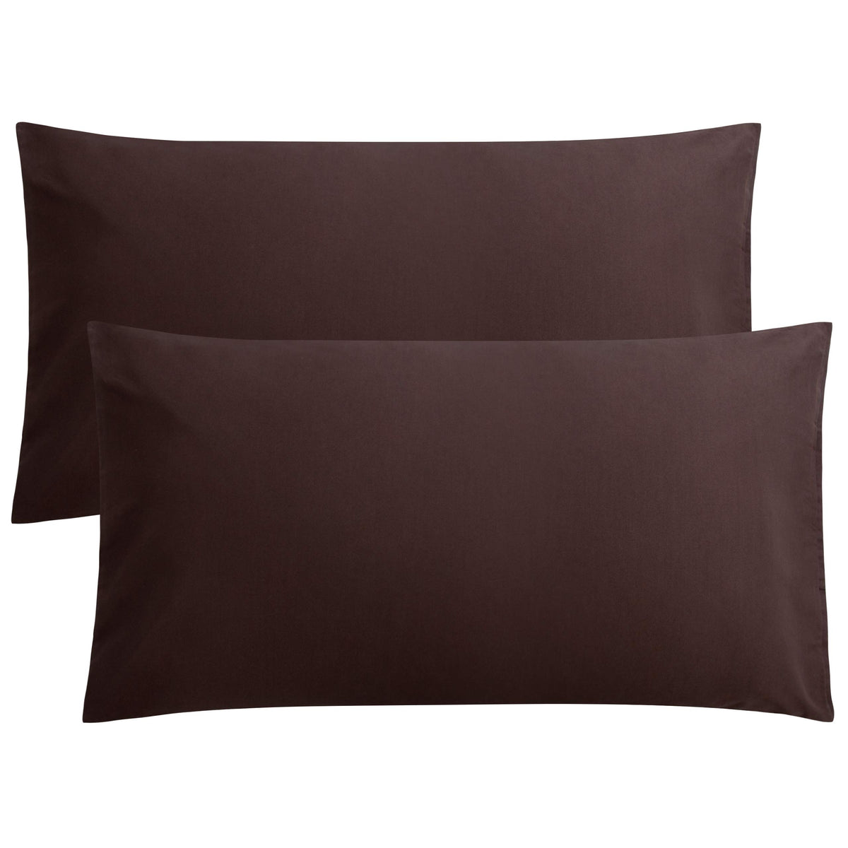 FLXXIE 2-Pack Microfiber Queen Pillow Cases, Envelope Closure, Black