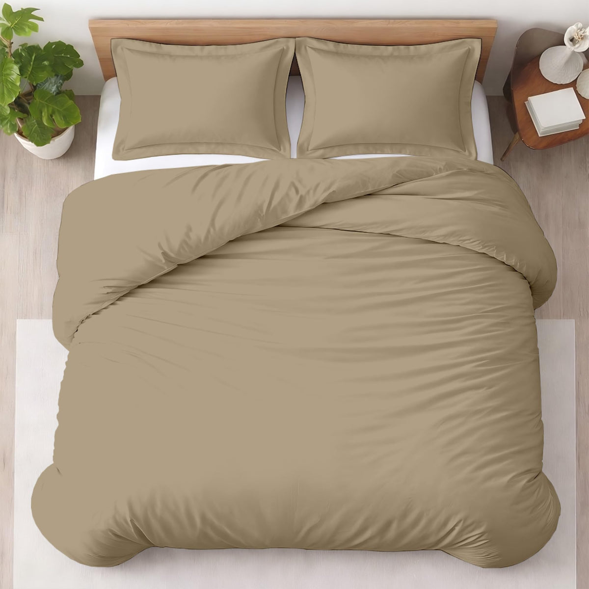 Kotton Culture 3 Pc Duvet Cover King Size Set-100% Egyptian Cotton 600 Thread Count Ultra Soft Premium Durable Comforter Cover Zipper Closure & Corner Ties - (Plum, 104" X 94")