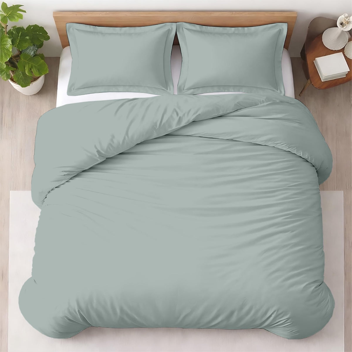 Kotton Culture 3 Pc Duvet Cover King Size Set-100% Egyptian Cotton 600 Thread Count Ultra Soft Premium Durable Comforter Cover Zipper Closure & Corner Ties - (Plum, 104" X 94")