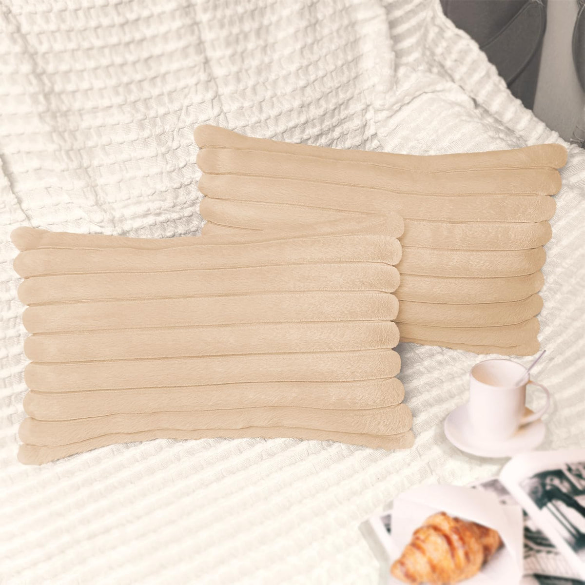 2 Pack 18x18 Pillow Cover Velvet Pillow Covers, Faux Fur Square Throw Pillow Covers for Living Room Decorations Throw Pillow Case, Throw Pillow Cover Cushion Cover for Home Sofa Bedroom Car, Grey
