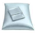 BLISSFORD Satin Pillowcase with Zipper, Like Silk Pillow Cases - Black