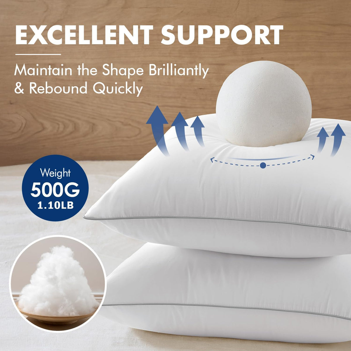 MIULEE 18x18 Inch Pillow Inserts Pack of 4 with 100% Textured Woven Fabric Cover