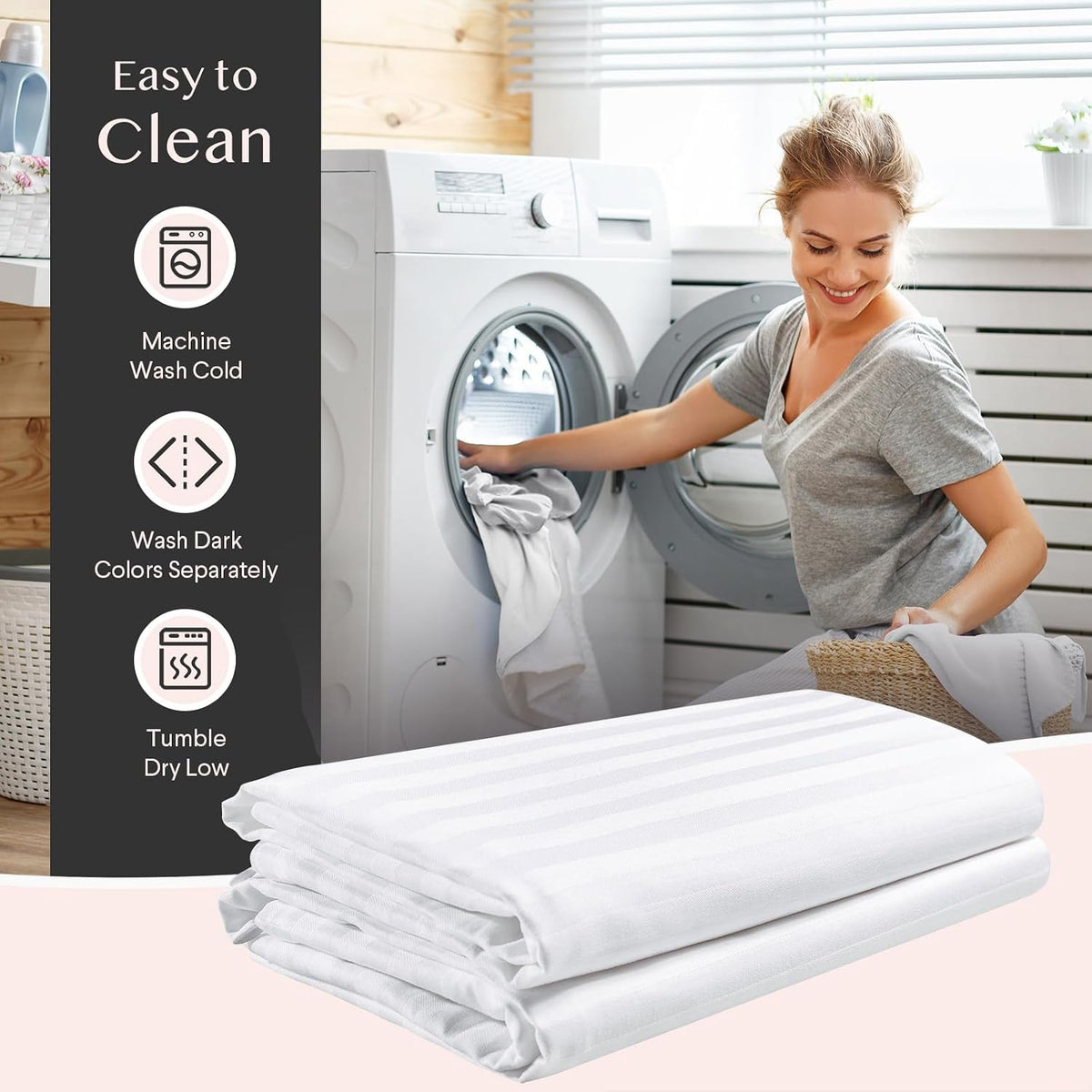 FAUNNA 600TC 100% Cotton Pillow Protectors, Standard Size (20x26), 4 Pack