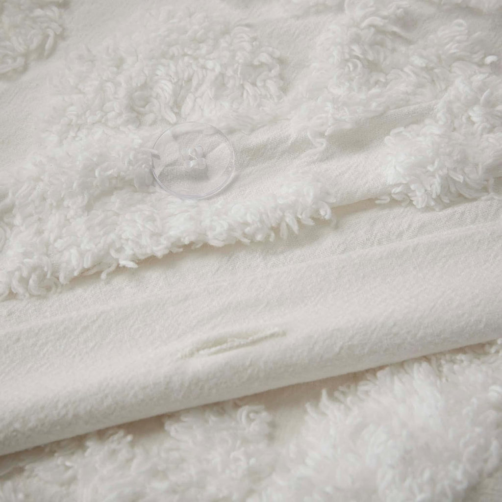 Madison Park Tufted Chenille Cotton Duvet Cover Set, 3PC King/Cal King
