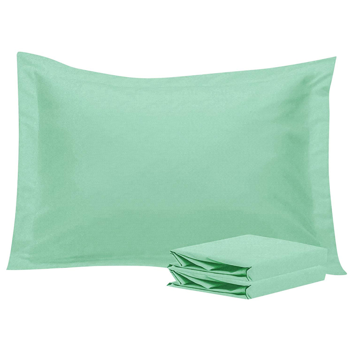 NTBAY Standard Pillow Shams, Set of 2, Microfiber, White