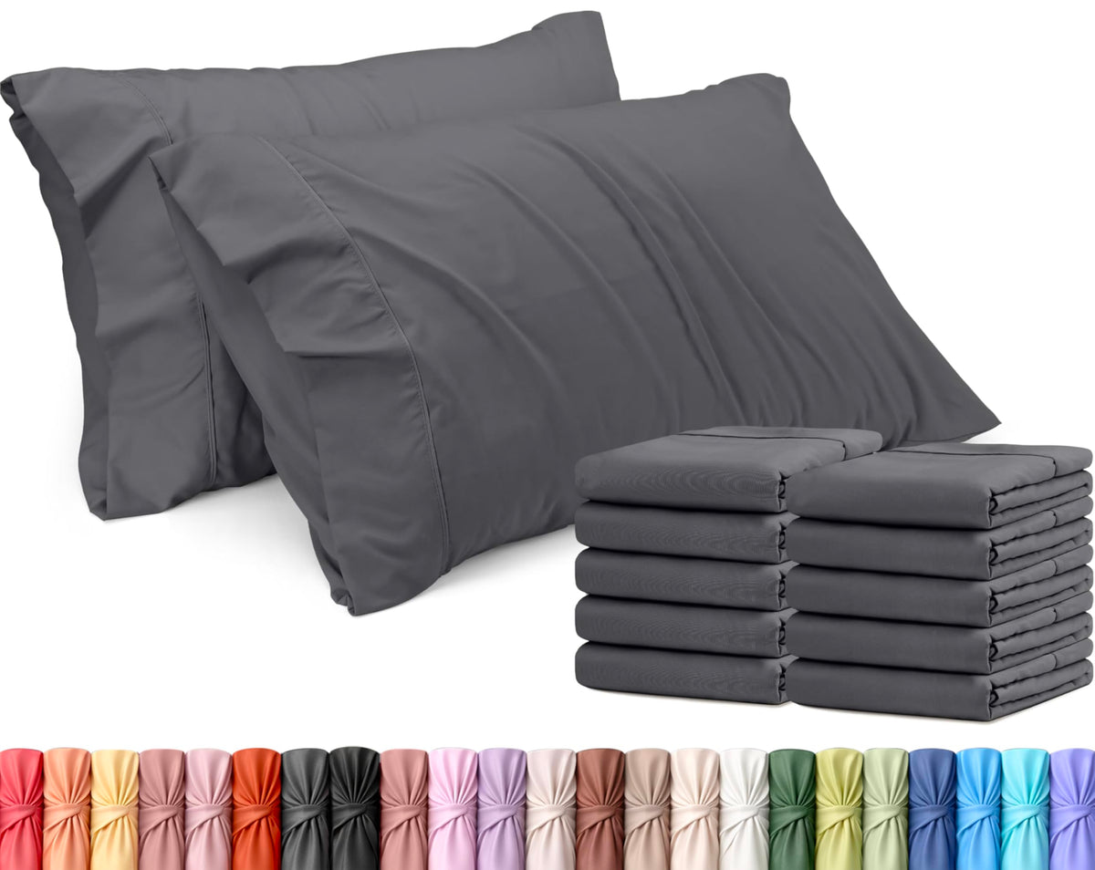 Pillow Covers Standard Size Set of 4, Soft and Comfy Pillow Cases, White