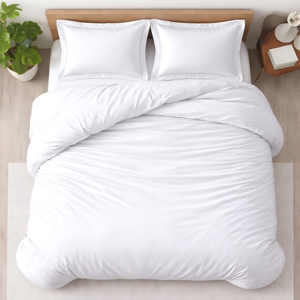 Kotton Culture 3 Pc Duvet Cover King Size Set-100% Egyptian Cotton 600 Thread Count Ultra Soft Premium Durable Comforter Cover Zipper Closure & Corner Ties - (Plum, 104" X 94")