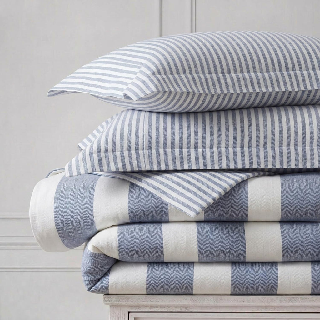 Nautica - Queen Duvet Cover Set with Shams, Reversible Bedding
