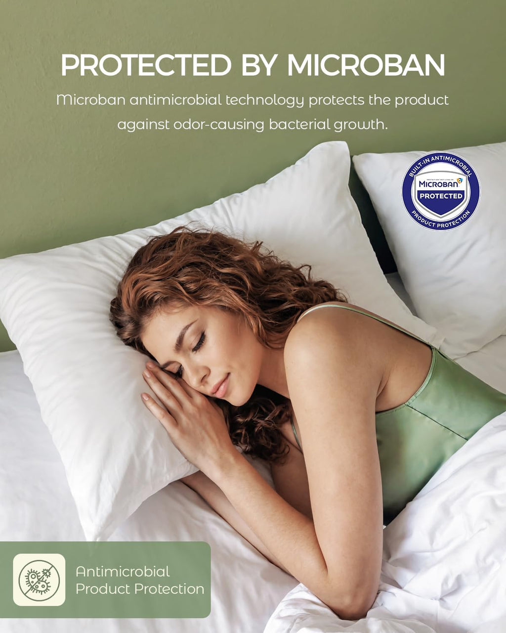 FAUNNA 100% Cotton Pillow Protectors, 600 Thread Count, Standard, 4 Pack