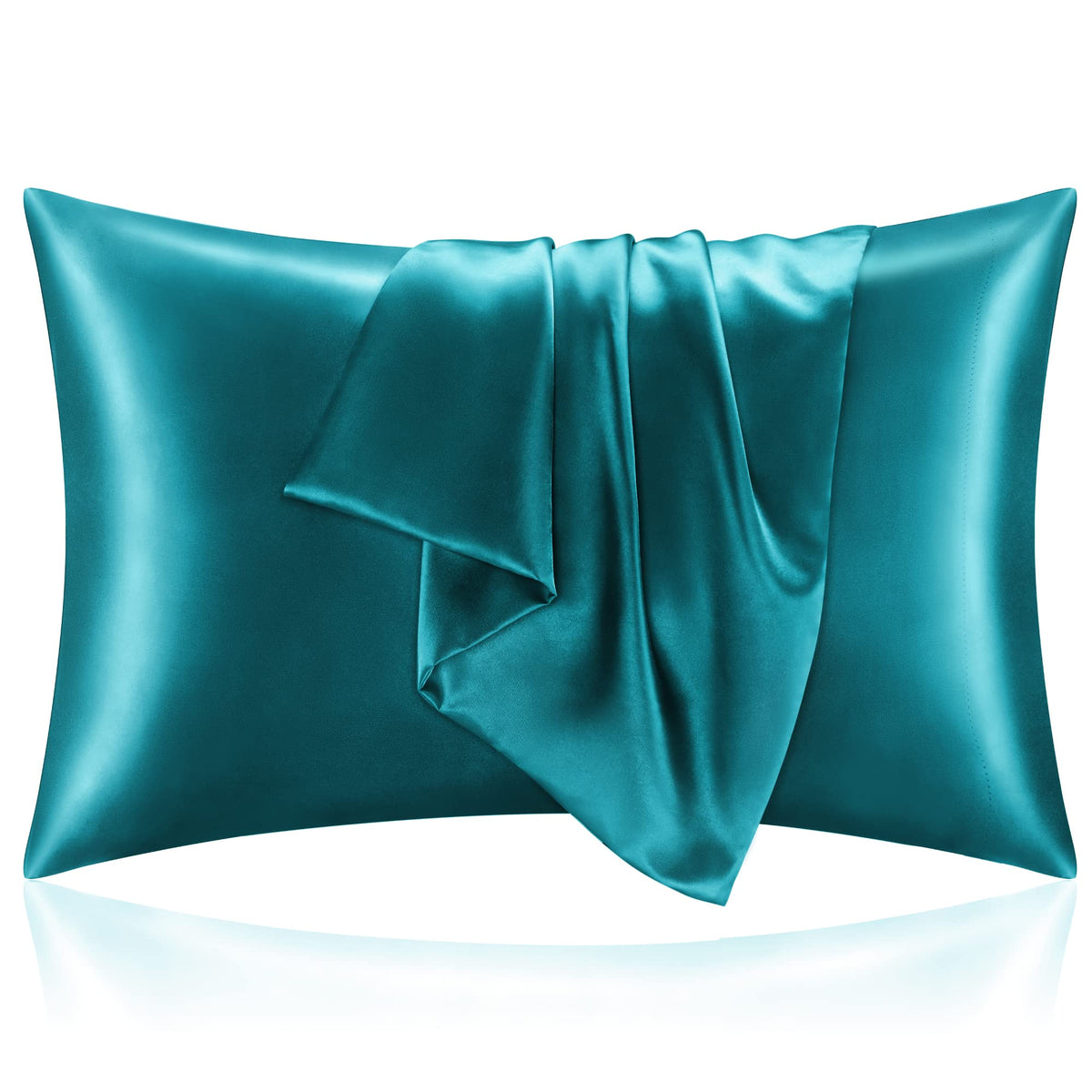 BEDELITE Satin Pillowcases, Queen Size 20x30 Inch, Dark Grey, Set of 2