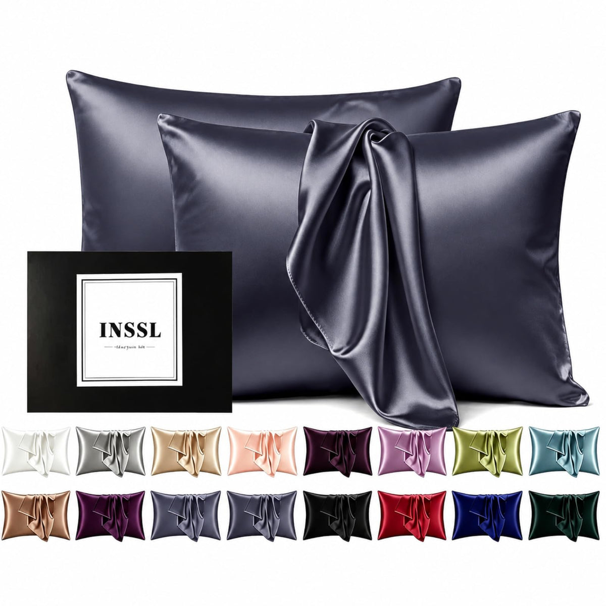 INSSL Silk Pillowcase for Women, Mulberry Silk Pillowcase for Hair and Skin and Stay Comfortable and Breathable During Sleep (Standard, Coral)