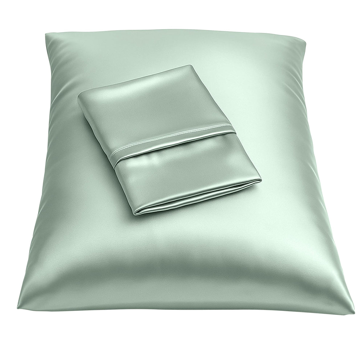 BLISSFORD Satin Pillowcase with Zipper, Like Silk Pillow Cases - Black