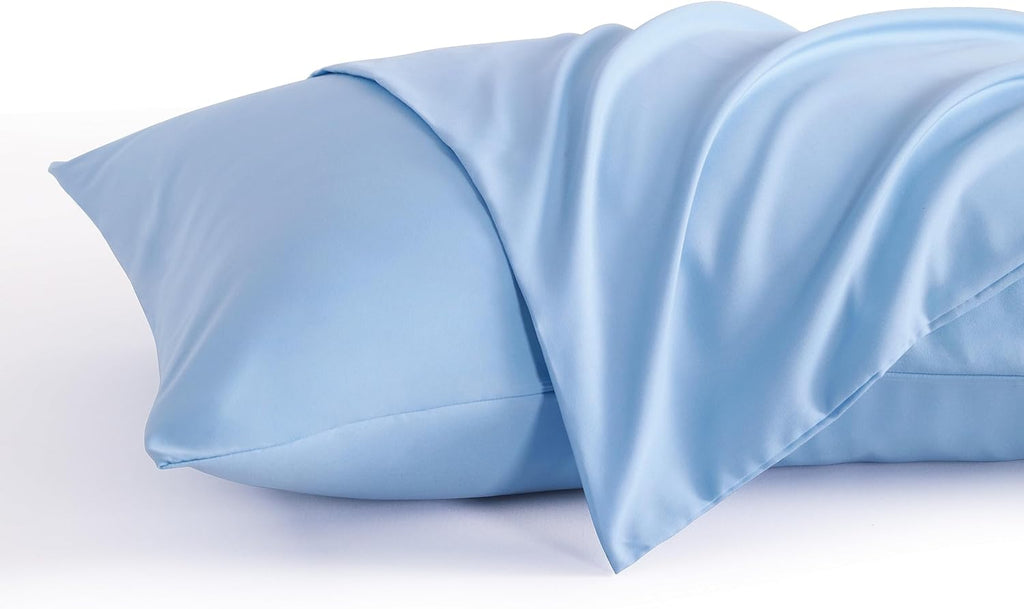 NTBAY Standard Microfiber Pillowcases, Set of 2, Sky Blue