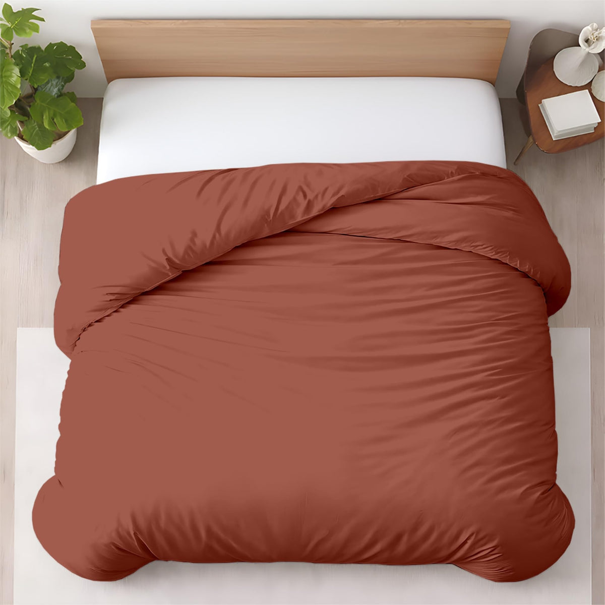 Kotton Culture 3 Pc Duvet Cover King Size Set-100% Egyptian Cotton 600 Thread Count Ultra Soft Premium Durable Comforter Cover Zipper Closure & Corner Ties - (Plum, 104" X 94")