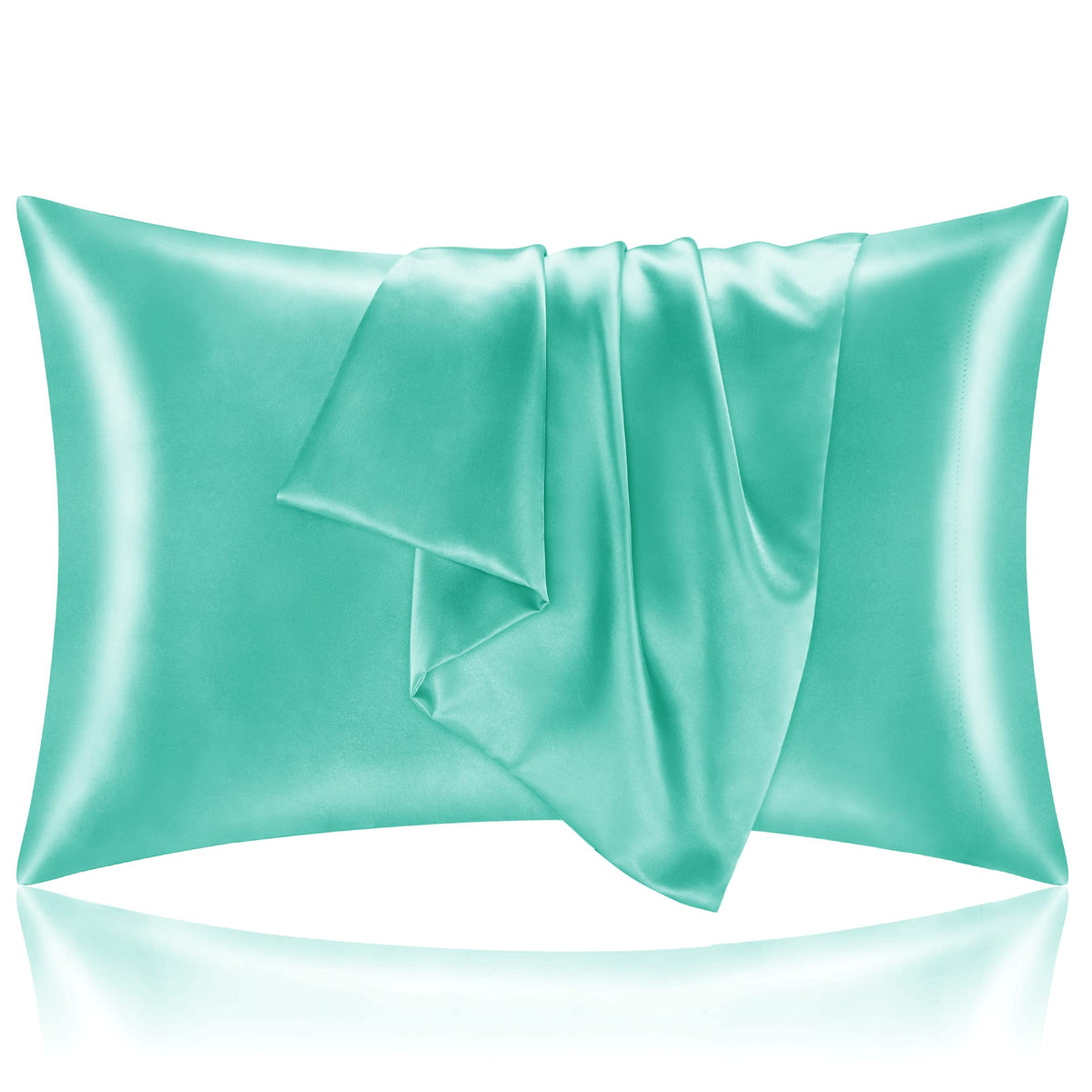 BEDELITE Satin Pillowcases, Queen Size 20x30 Inch, Dark Grey, Set of 2