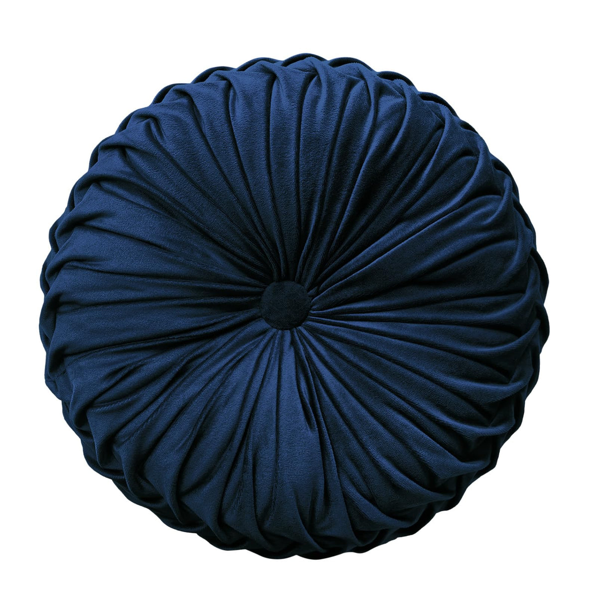 Teieas Round Pillows Velvet Pleated Circle Pillow Floor Pillows Burgundy
