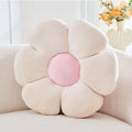 Kcvvcr Flower Throw Pillow, Soft Sage Green 14.9" Shaped Floor Pillow for Home Decor, Cute Aesthetic Plush Decorative Pillows for Bed, Sofa, Couch