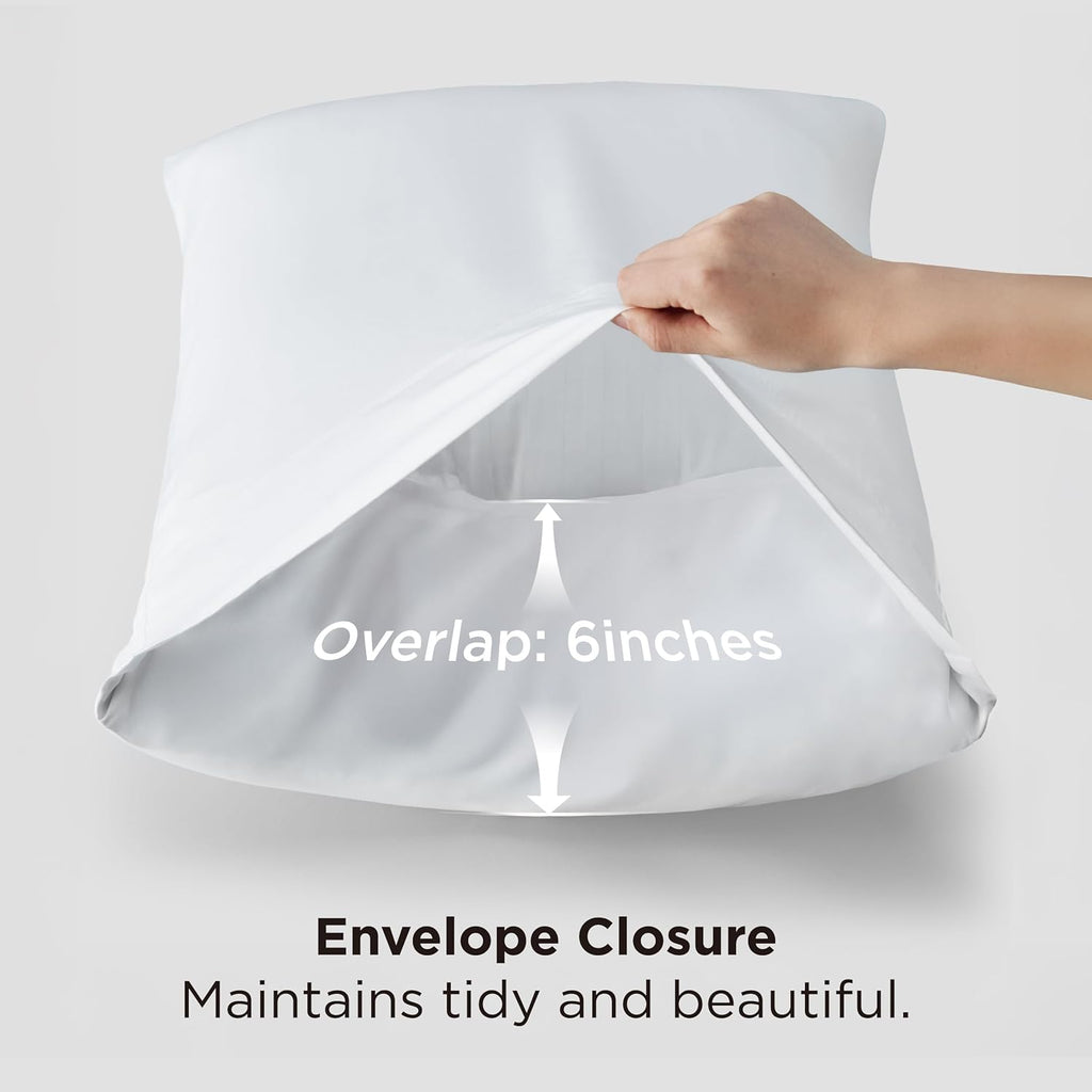 Bedsure Pillow Cases Standard Size Set of 2, 100% Rayon Derived from Bamboo