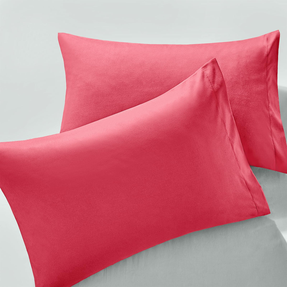 MILVOWOC Brushed Microfiber Pillowcases, Dusty Pink, 20x26 Inch