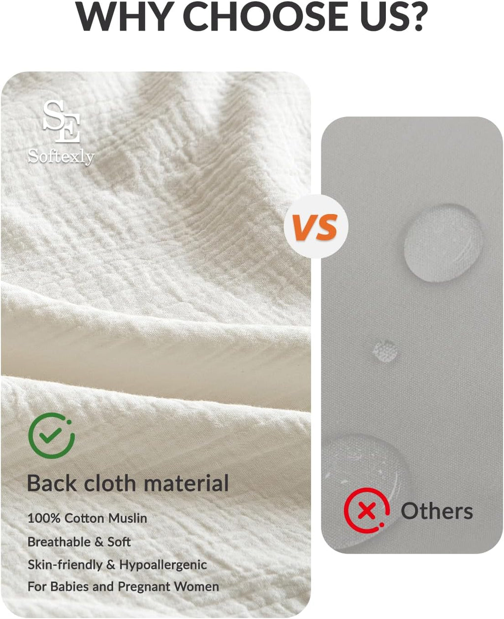 SE SOFTEXLY Muslin Duvet Cover Queen Size, 100% Washed Cotton Duvet Cover Set, Ultra Soft Comforter Cover Linen Like, 3 Pieces Minimalist Gauze Duvet Cover with 2 Pillowcases, 90"x90", White