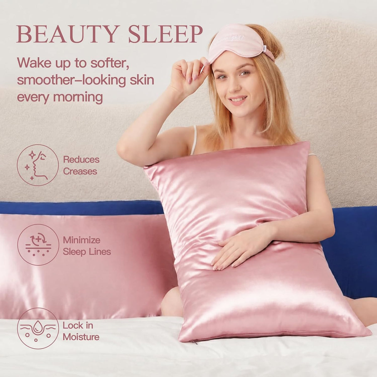 INSSL Silk Pillowcase for Women, Mulberry Silk Pillowcase for Hair and Skin and Stay Comfortable and Breathable During Sleep (Standard, Coral)
