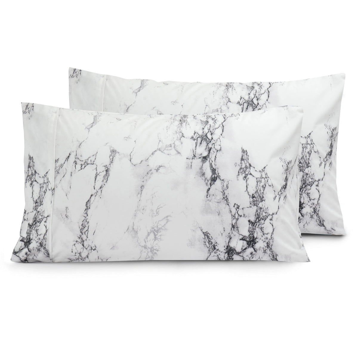 Elegant Comfort Luxury Ultra-Soft 2-Piece Pillowcase Set - 1500 Premium Hotel Quality Microfiber Double Brushed - Wrinkle Resistant, King Size, White