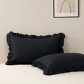 Ruffle Pillow Case Standard Size Set of 2, Pink, 20"x26"