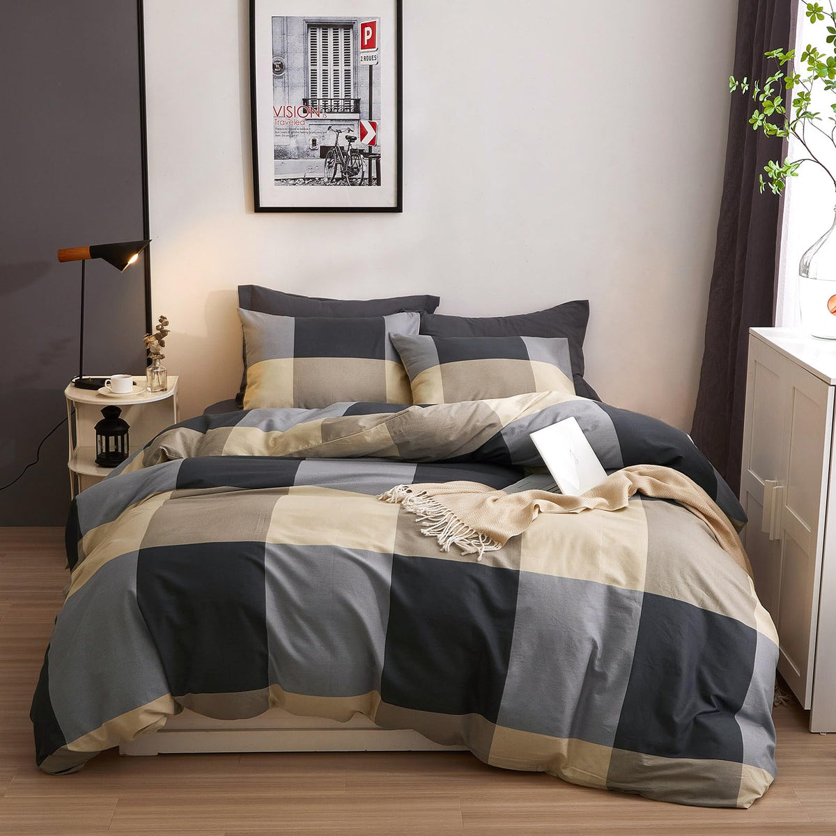 Purple Bedding Duvet Cover Full Size 3 Pieces Pale Mauve Duvet Cover Boho Solid Bedding Set Luxury Soft Jersey Knit Cotton Comforter Cover with 2 Pillowcases Breathable Soft Mauve Color Bedding Set